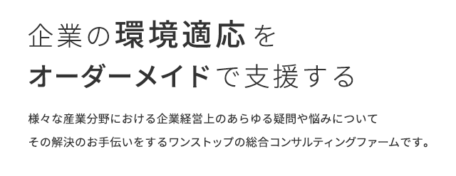 企業の環境適応をオーダーメイドで支援する